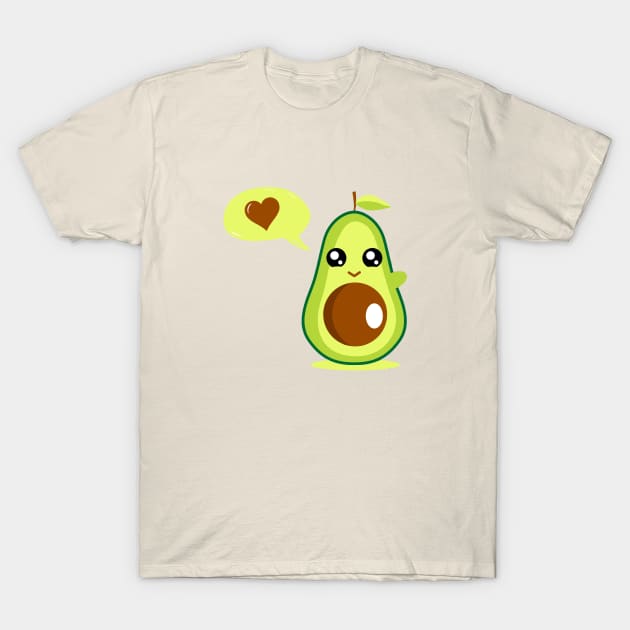 Kawaii avocado T-Shirt by noreu